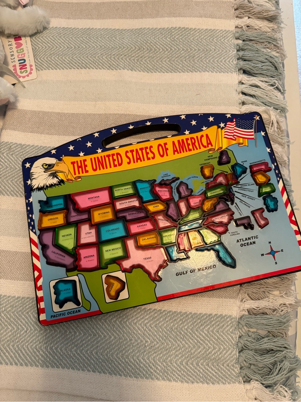 Vintage United states push puzzle capitals answer key - flags